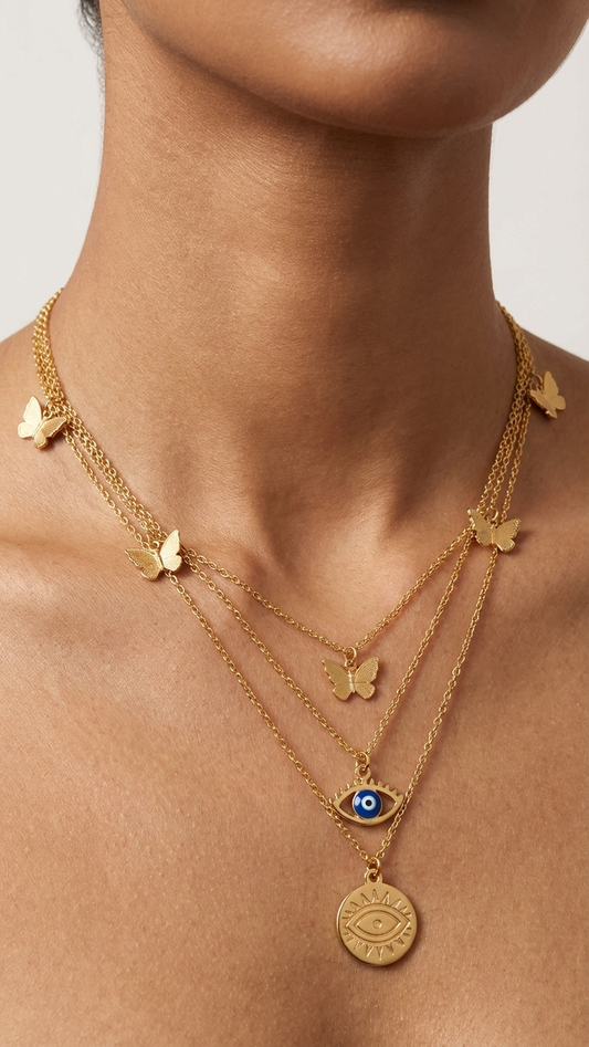 Butterfly Nazar Necklace