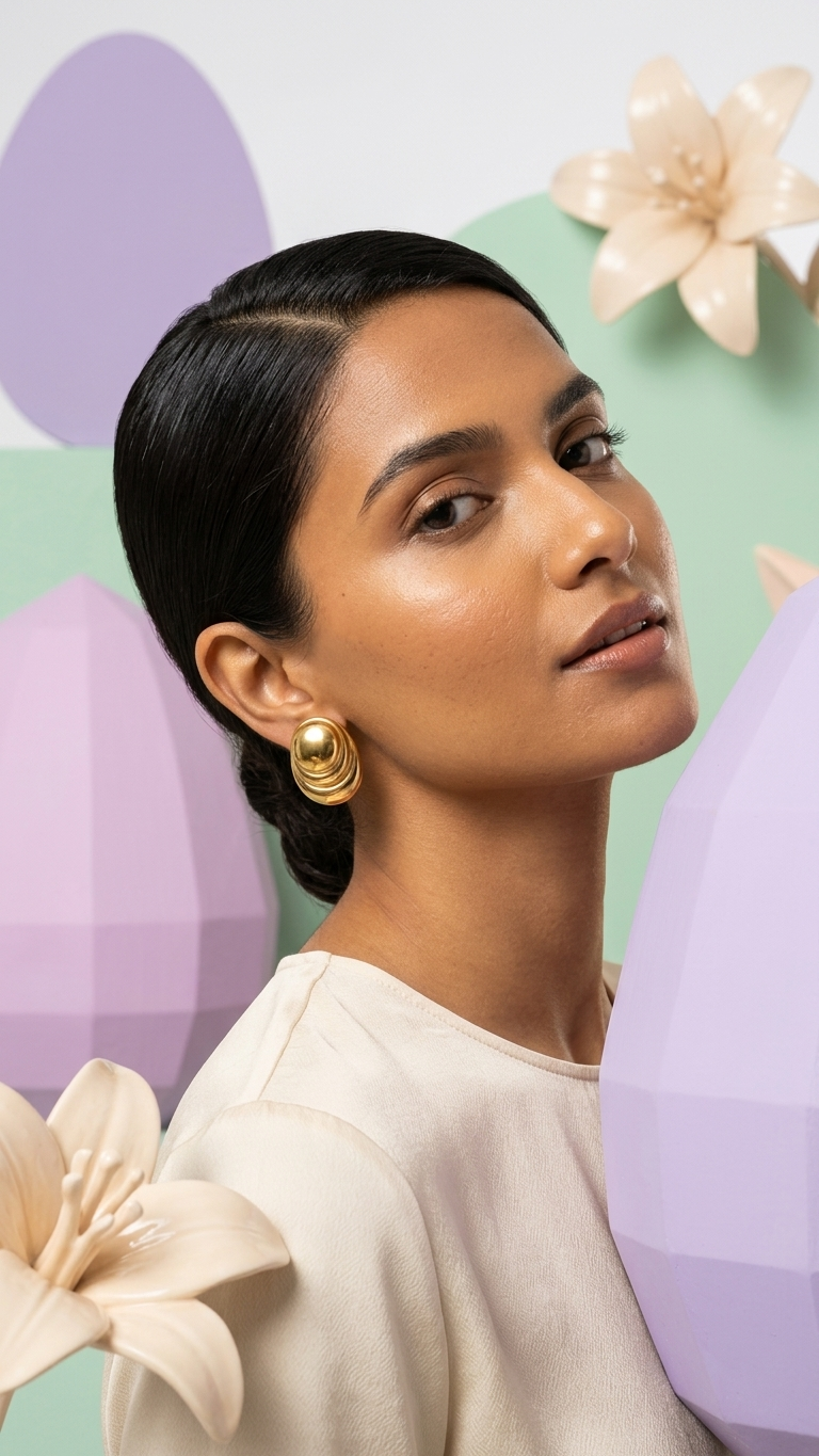 Golden Pebble Earrings