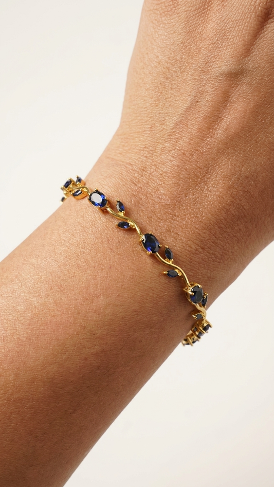 Sapphire Tulip Vine Bracelet