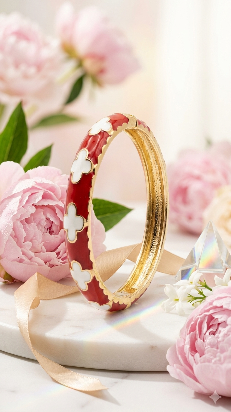 Ruby Clover Bangle