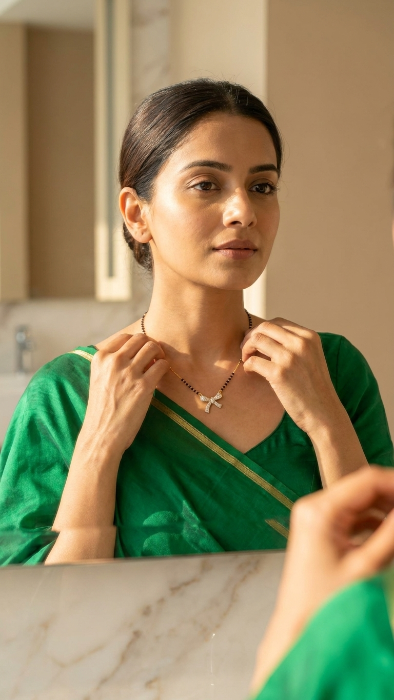 Diamond Bow Grace Mangalsutra