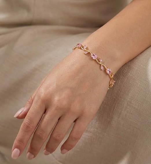 Pink Tulip Bloom Bracelet