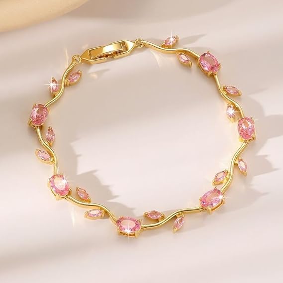 Pink Tulip Bloom Bracelet