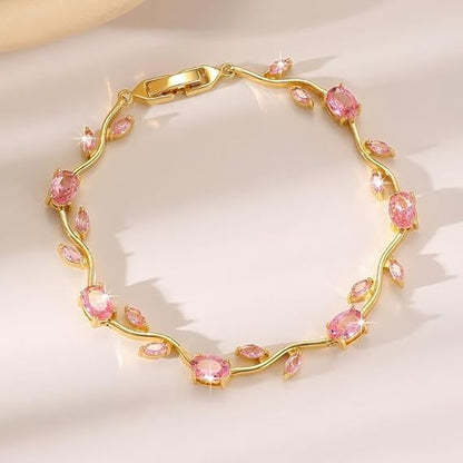 Pink Tulip Bloom Bracelet