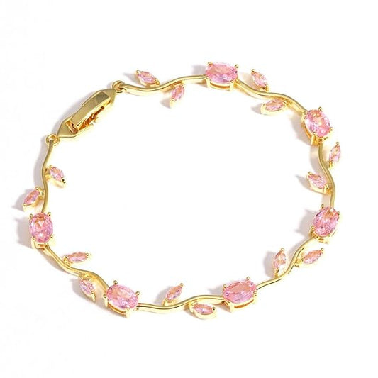 Pink Tulip Bloom Bracelet
