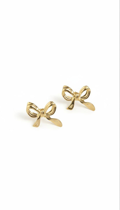 Golden Bow Earrings