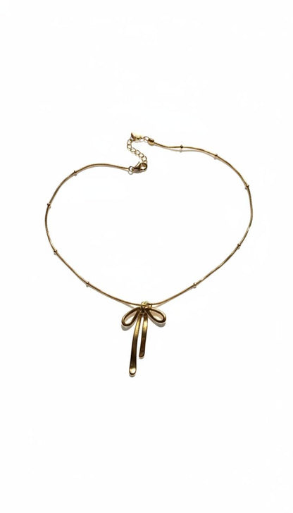 Golden Bow Pendant