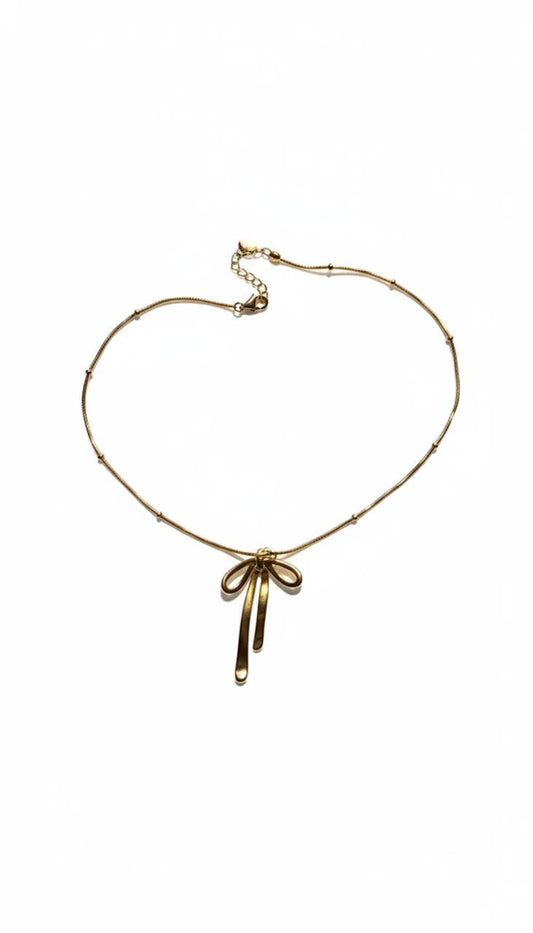 Golden Bow Pendant
