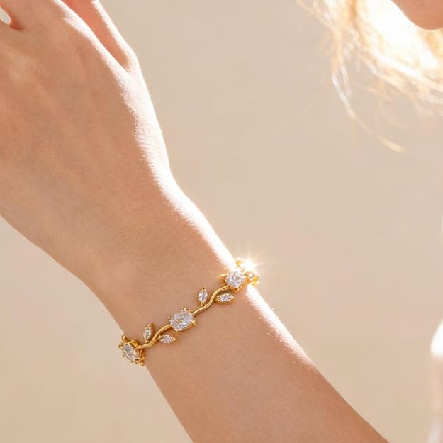 Diamond Tulip Vine Bracelet