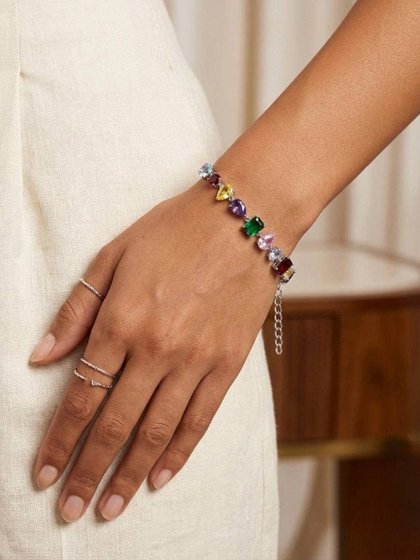 Rainbow Radiance Tennis Bracelet