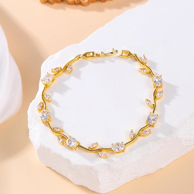 Diamond Tulip Vine Bracelet