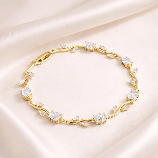 Diamond Tulip Vine Bracelet
