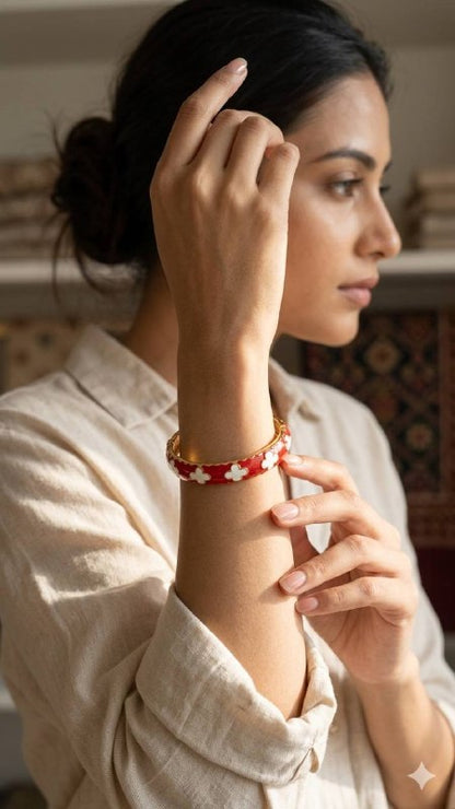 Ruby Clover Bangle