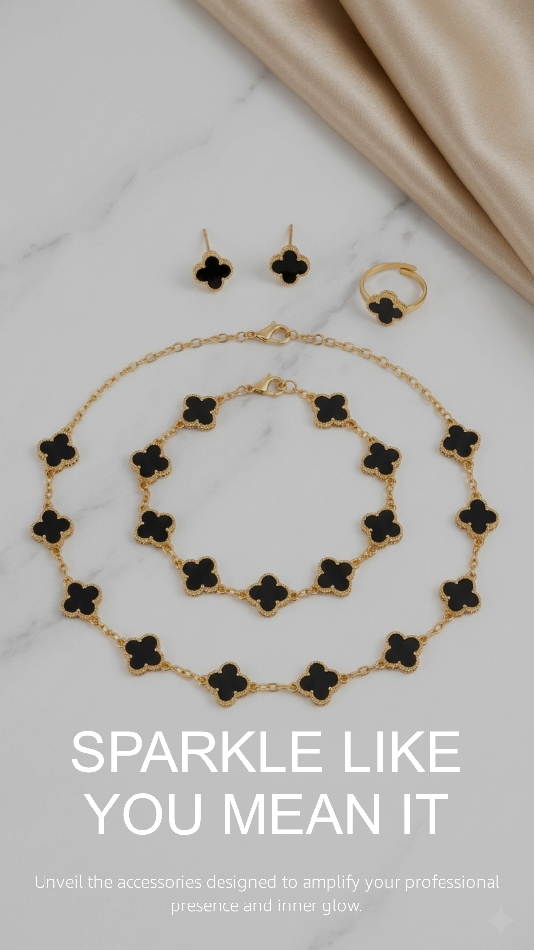 Obsidian Clover Set