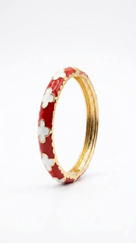 Ruby Clover Bangle