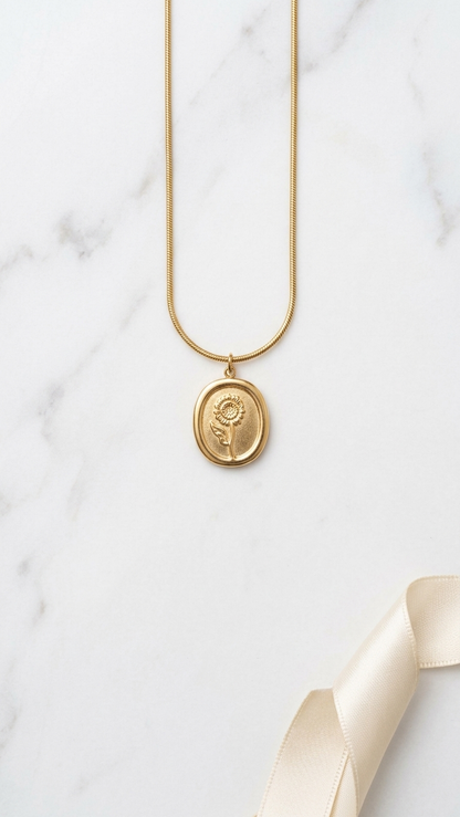 Golden Sunflower Pendant