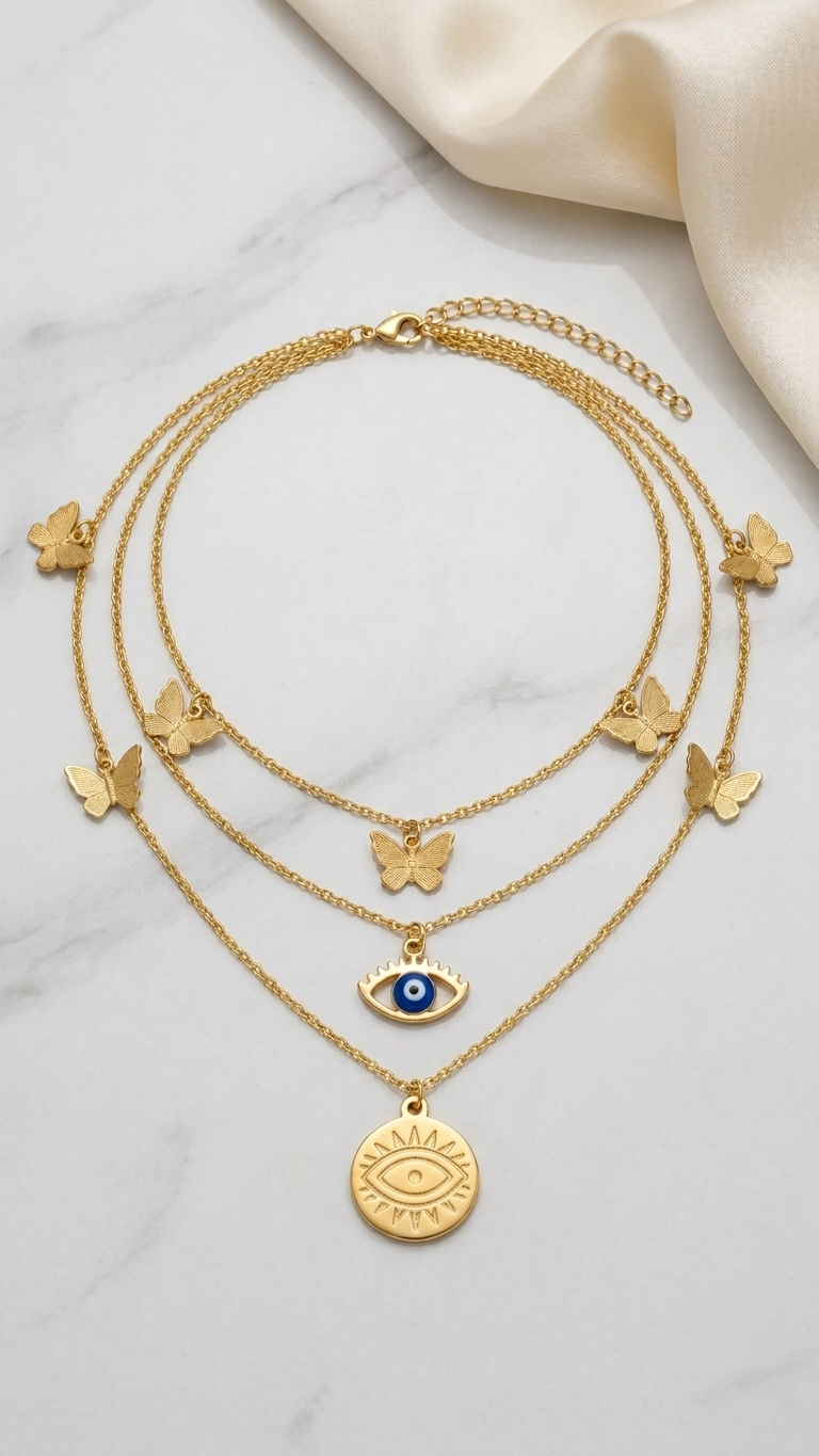 Butterfly Nazar Necklace