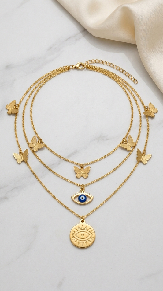 Butterfly Nazar Necklace