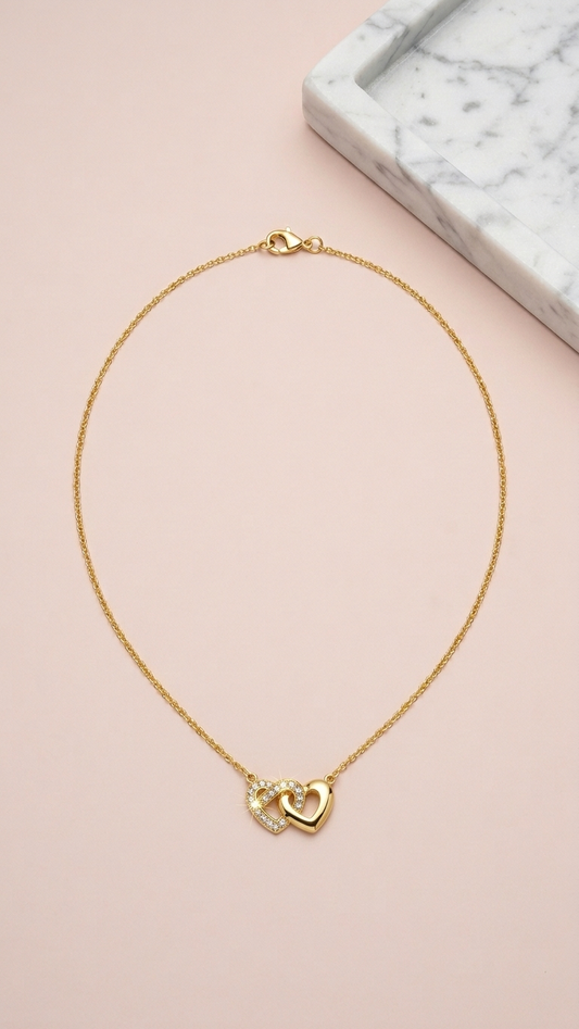 Interlocked Hearts Pendant