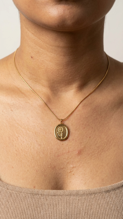 Golden Sunflower Pendant