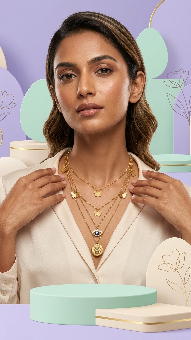 Butterfly Nazar Necklace