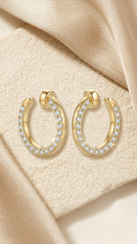 Diamond Halo Hoops