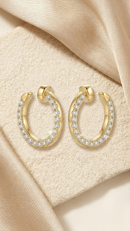 Diamond Halo Hoops