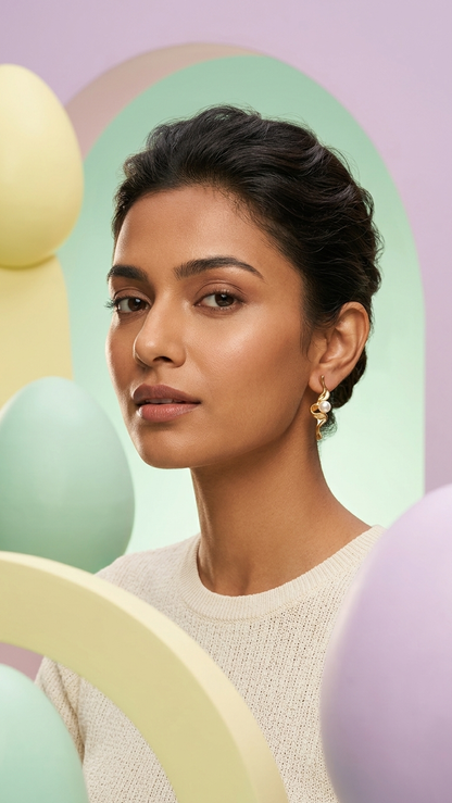 Liquid Gold Pearl Earrings