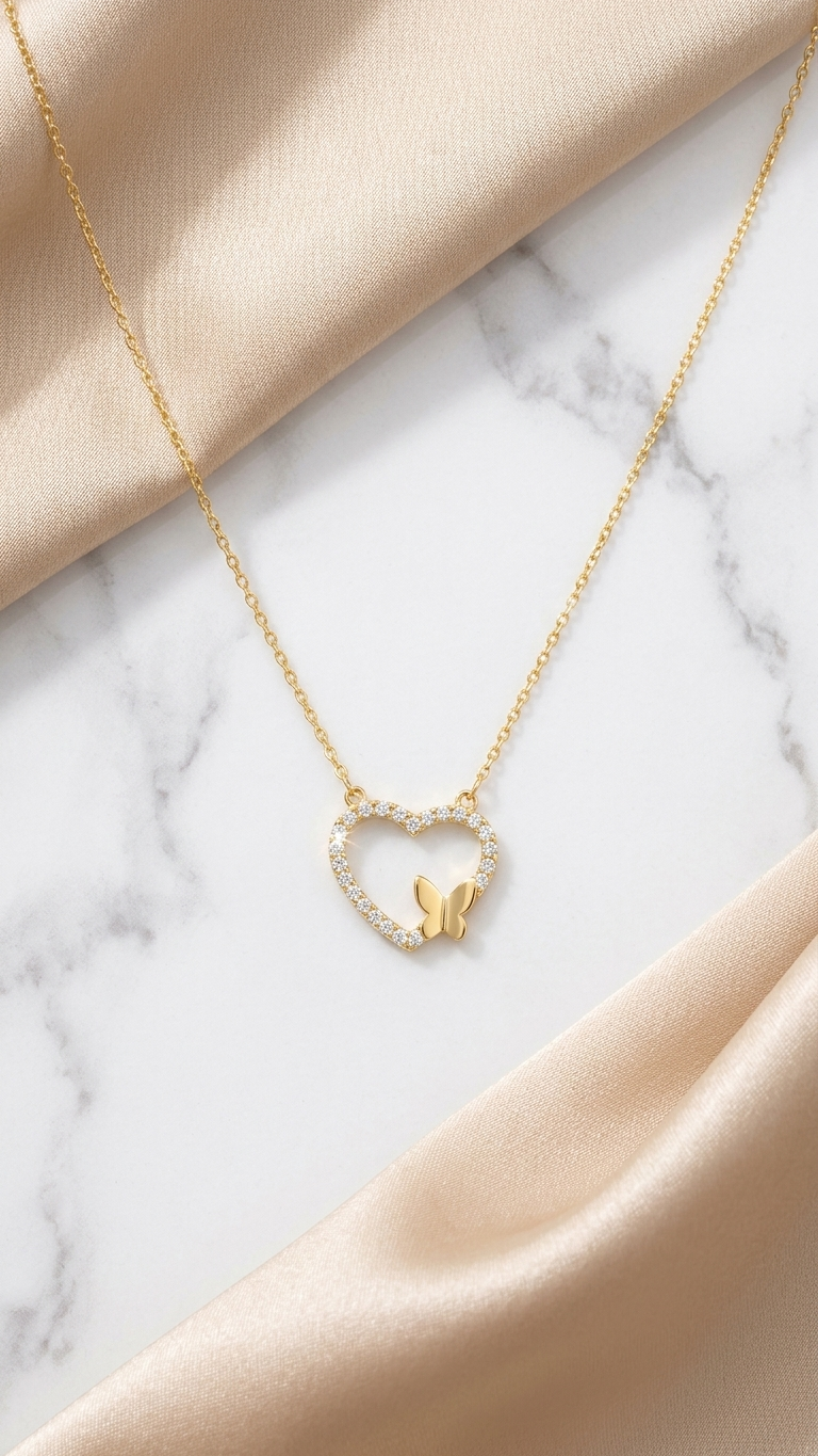 Butterfly Heart Pendant