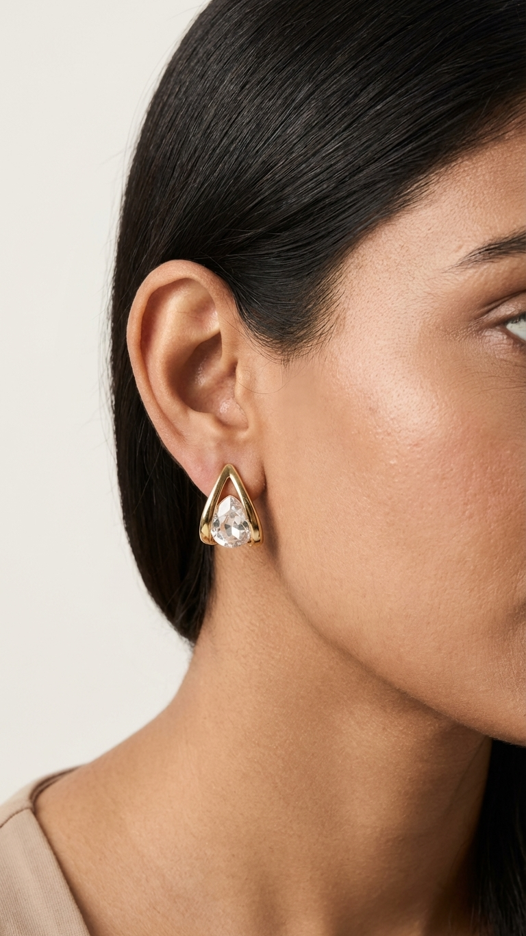 Aurora Pear Studs