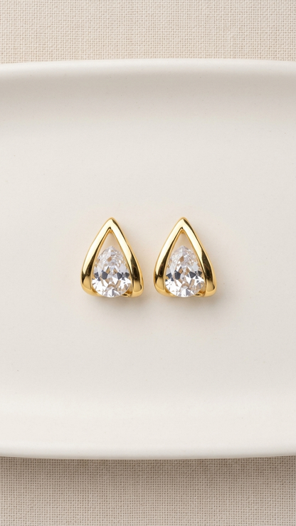 Aurora Pear Studs