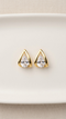 Aurora Pear Studs