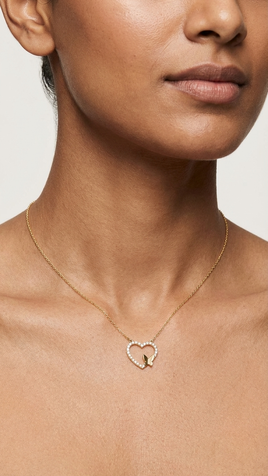 Butterfly Heart Pendant