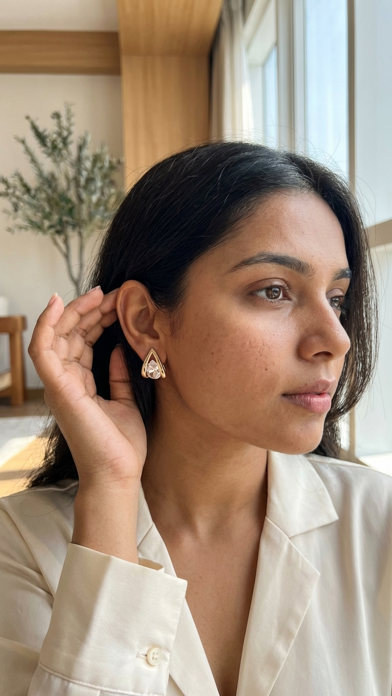 Aurora Pear Studs