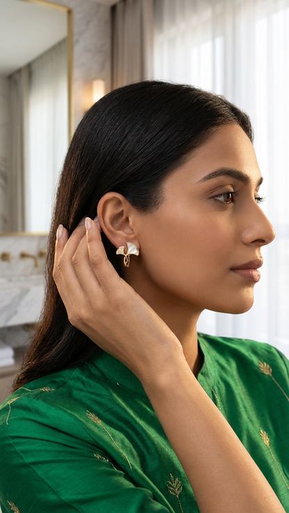 Pearl Wing Earrings