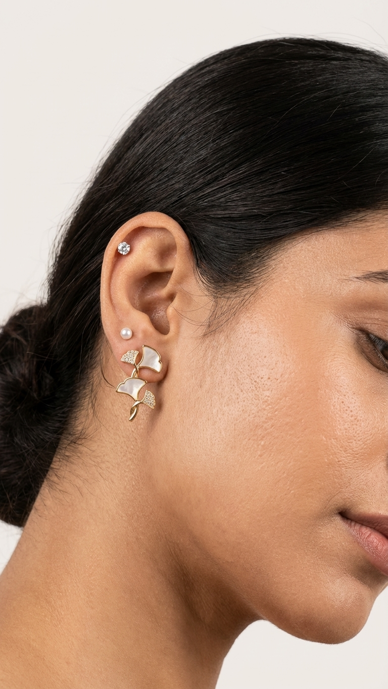 Pearl Wing Earrings