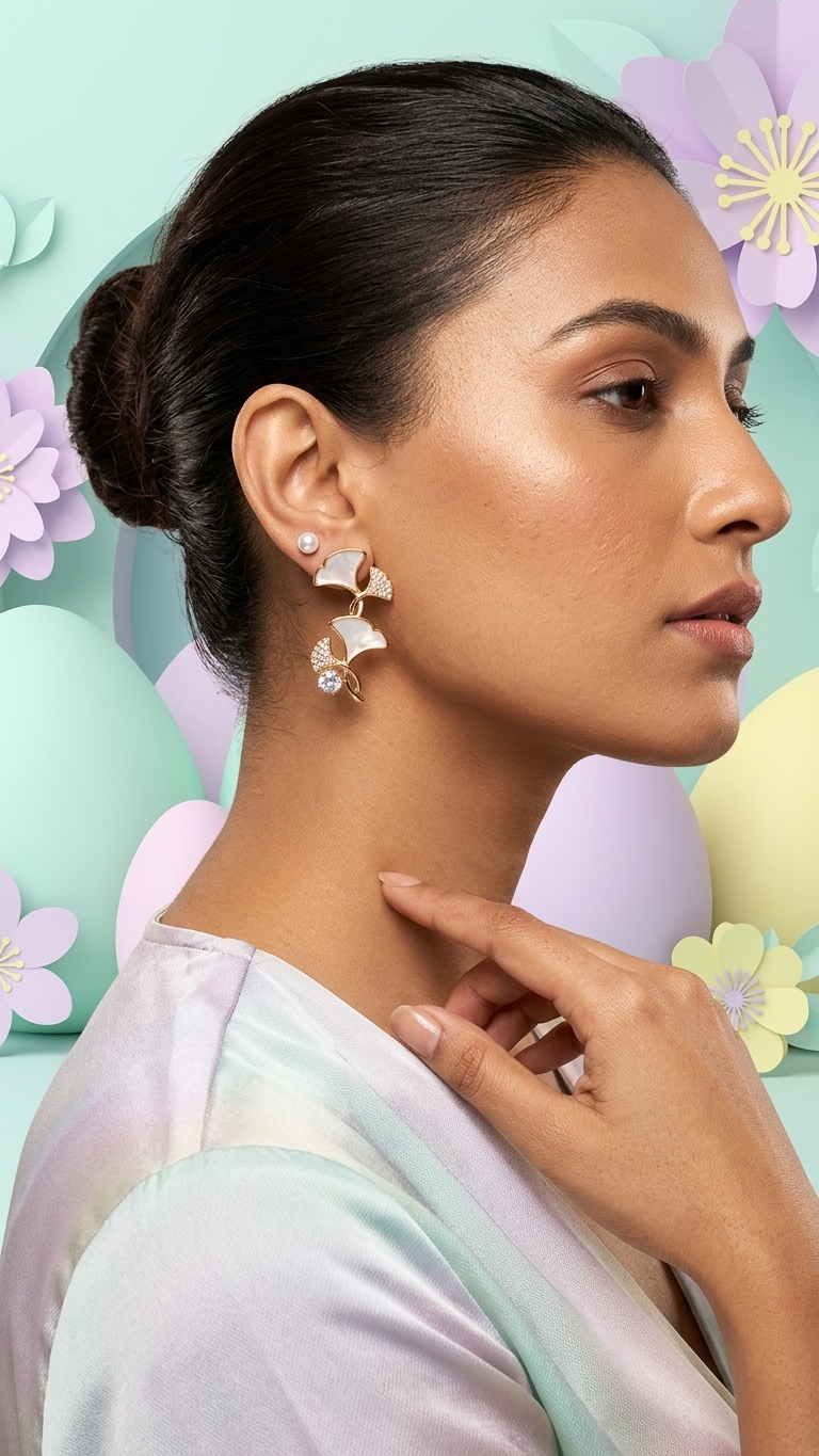 Pearl Wing Earrings