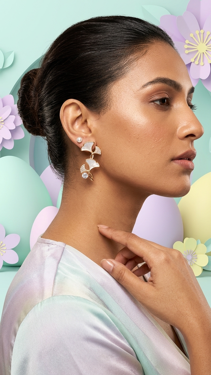 Pearl Wing Earrings