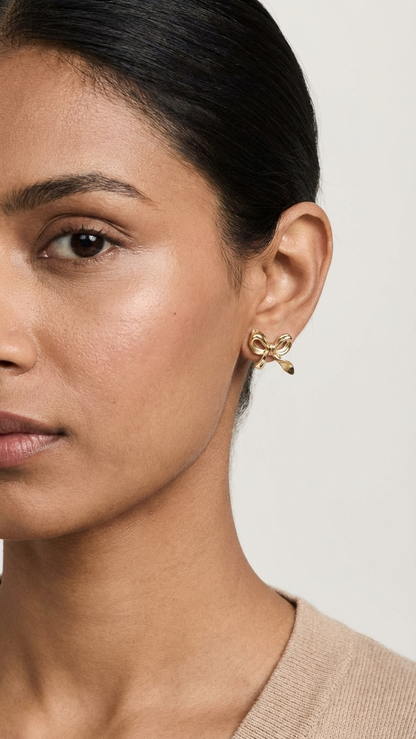 Golden Bow Earrings