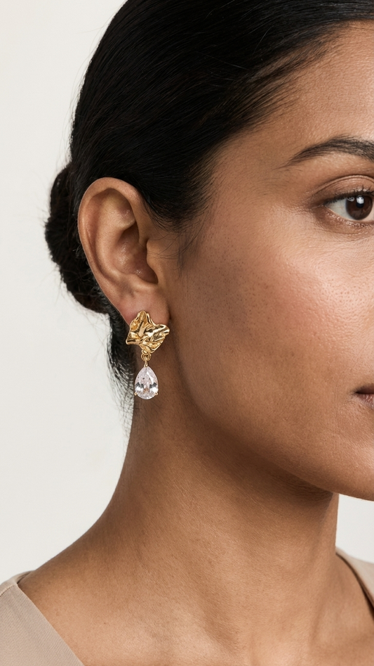 Liquid Gold Crystal Earrings