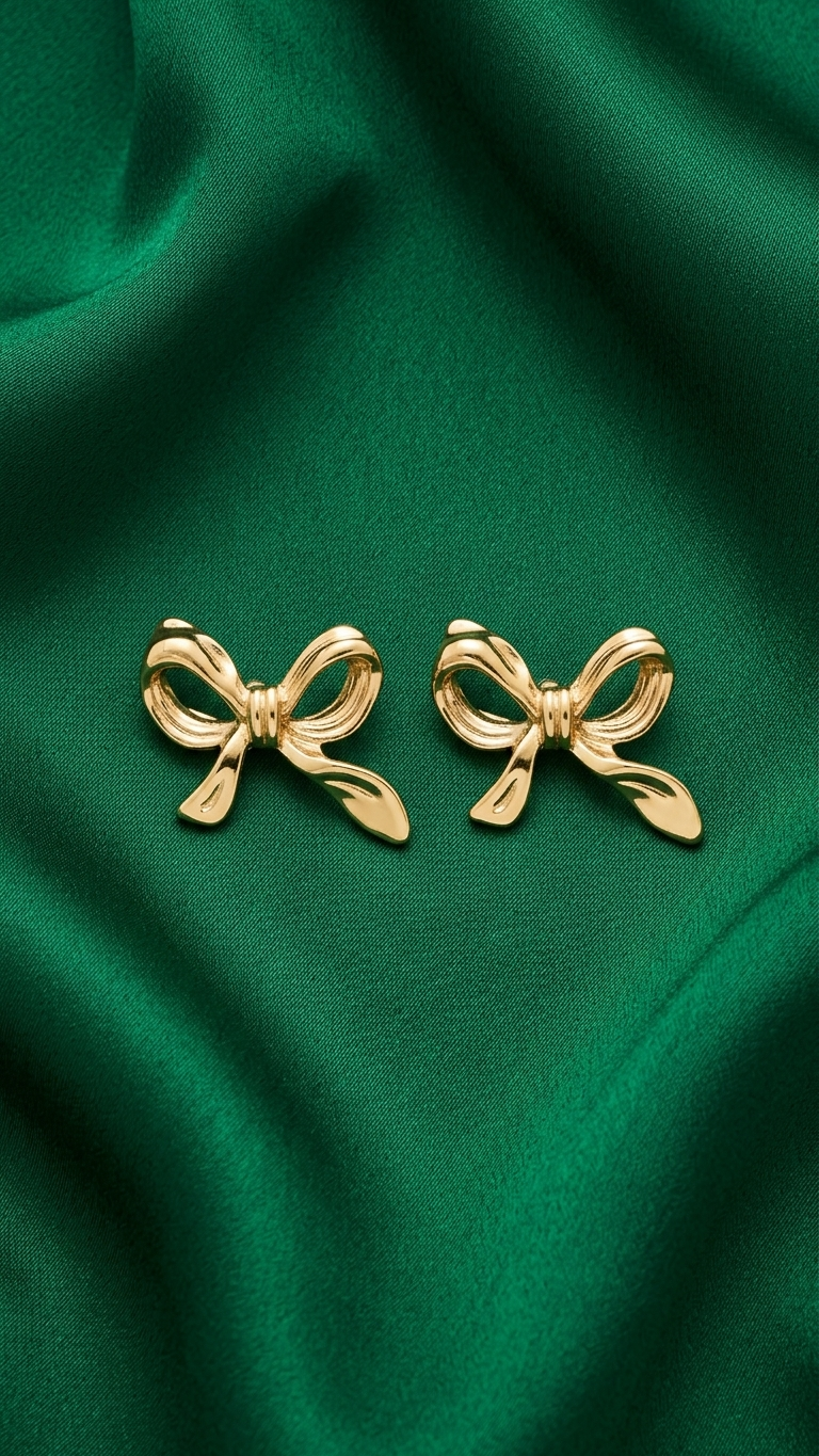 Golden Bow Earrings