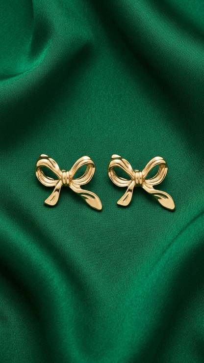 Golden Bow Earrings