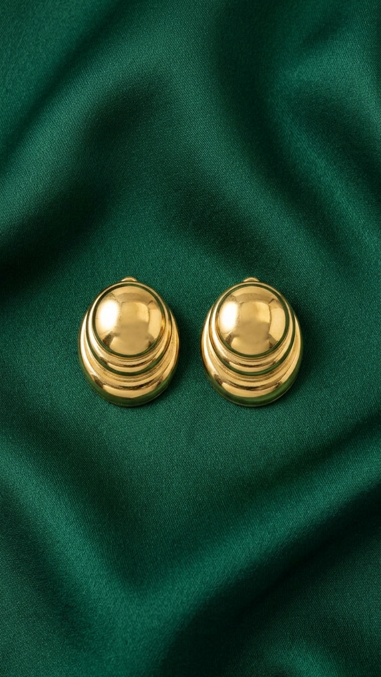 Golden Pebble Earrings