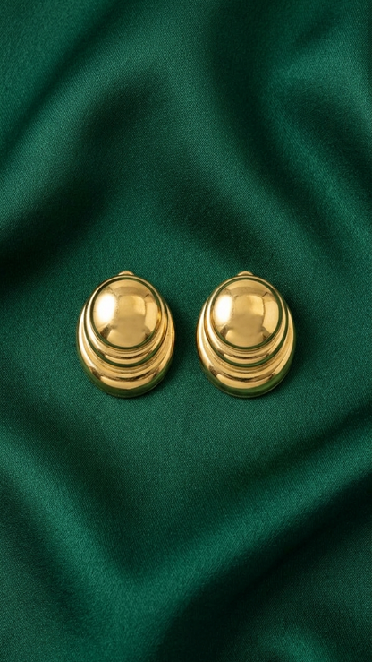 Golden Pebble Earrings