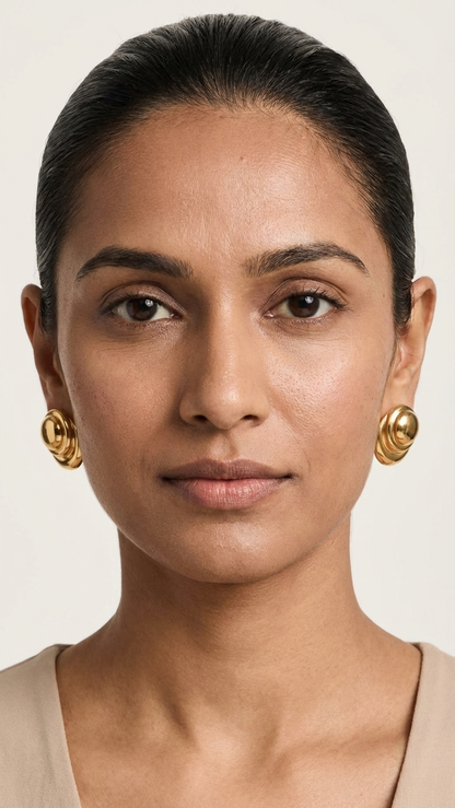 Golden Pebble Earrings