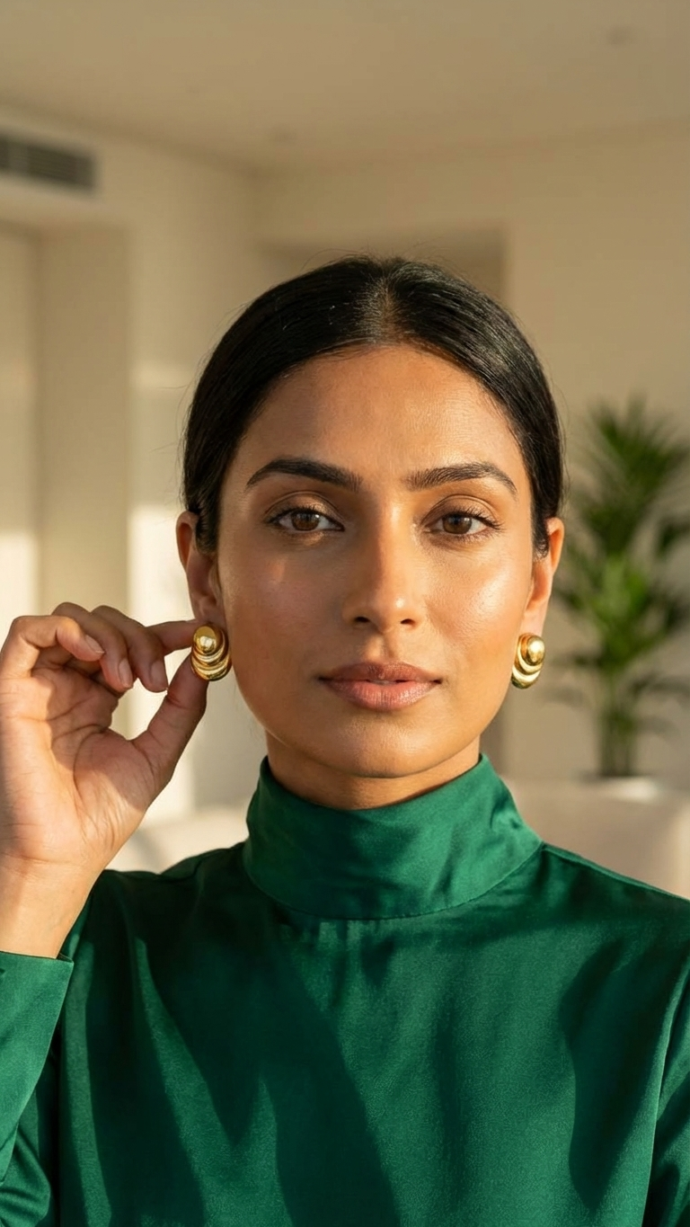 Golden Pebble Earrings