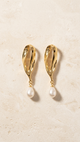 Golden Pearl Grace Earrings