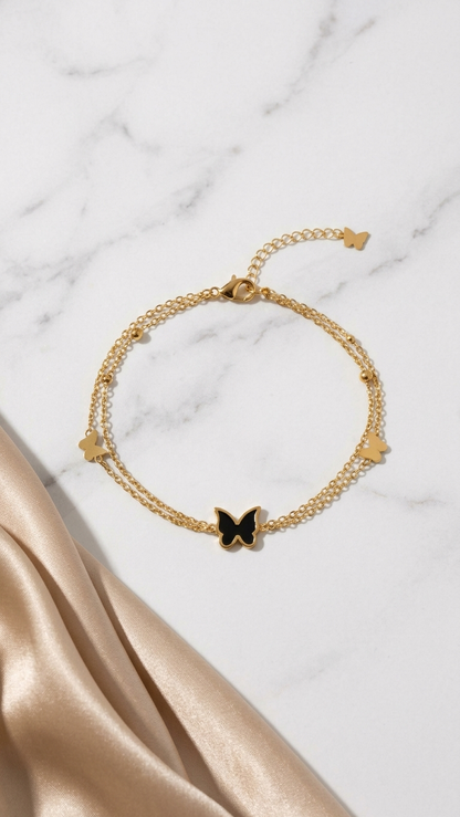 Midnight Butterfly Bracelet