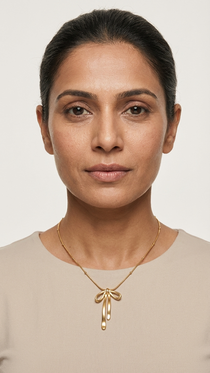 Golden Bow Pendant