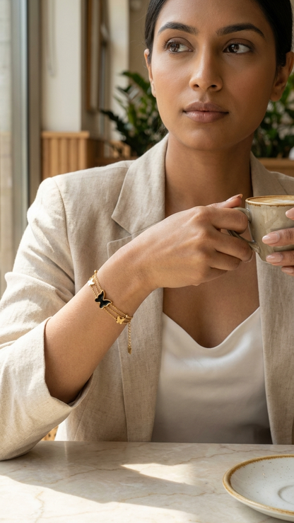 Midnight Butterfly Bracelet